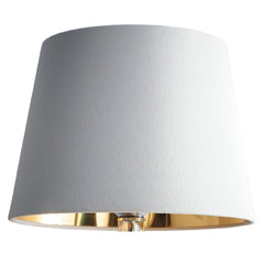 Britalia BRL10VELVET/CRE Cream Velvet and Gold Inner Modern Easy Fit Tapered Drum Lampshade - 25cm Diameter