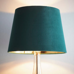 Emerald Green and Gold Velvet Shade