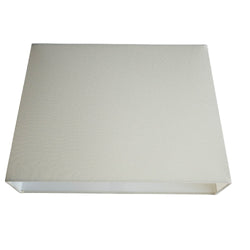 Britalia Cream Linen and White Inner Vintage Rectangular Tapered Shade - 33cm Length