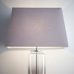 Large Grey Linen Rectangle Shade