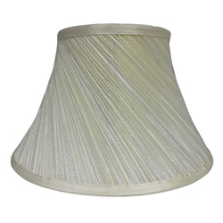 Britalia BRL14MUSHSWIRL/CR Cream Vintage Faux Silk Mushroom Pleated Swirl Scalloped Shade 14"