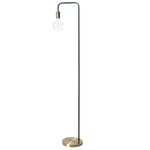 BRLCAITLINAB/FL Antique Brass and Black Metal Vintage Floor Lamp