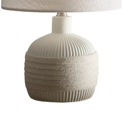 Modern Cream Table Lamp with Linen Shade