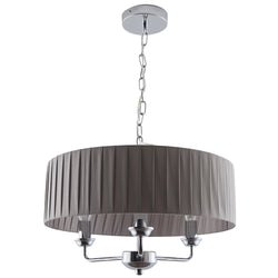 Chrome & Grey Shade Ceiling Light