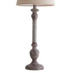 Grey Candle Stick Table Lamp