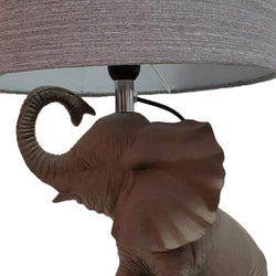 Grey Elephant Sculpture Table Lamp Light