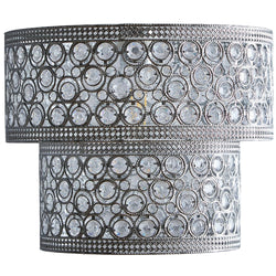 Britalia BRLHAZEL/PE Polished Chrome and Crystal Two Tier &nbsp;Modern Easy Fit Non Electric Pendant