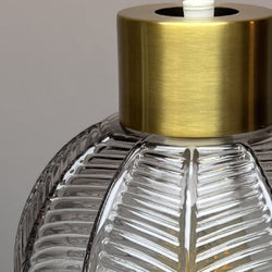 Vintage Gold & Smoked Pendant Glass Shade