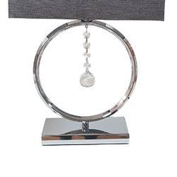 Polished Chrome Modern Table lamp with shade