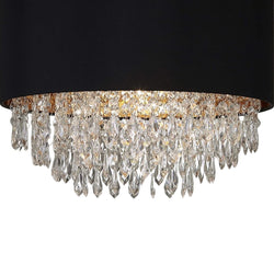 Black and Gold Crystal Chandelier