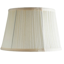 Britalia BRL14MPL/CREAM Cream Faux Silk Vintage Mushroom Pleated Tapered Lampshade